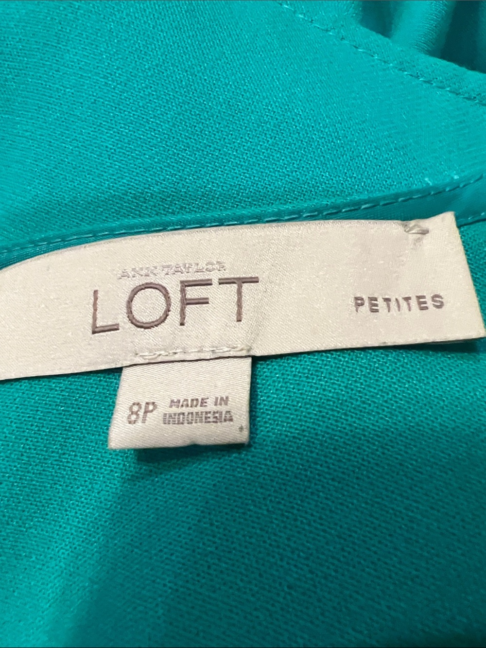 LOFT Turquoise Sleeveless Peplum Midi Dress - Picture 7 of 8